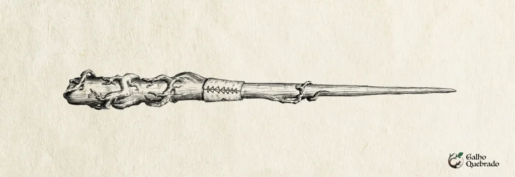 Ilustração da varinha mágica brasileira Tuberosa criada por Kaio Medau em homenagem à região Nordeste